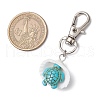 Synthetic Turquoise & Shell Pendant Decorations HJEW-JM03178-01-3