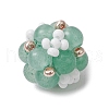 Natural Rose Quartz/Carnelian/Green Aventurine/Amethyst/Black Onyx & Glass Seed Cluster Beads PALLOY-MZ00591-4