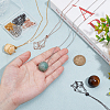 8Pcs 4 Colors Brass Macrame Pouch Necklace Making NJEW-PH01540-3