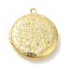 Rack Plating Brass Locket Pendants X-KK-K277-06G-1