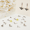 DICOSMETIC 60Pcs 201 Stainless Steel Stud Earring Findings with Hole FIND-DC0006-59-5