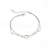 S925 Sterling Silver Double Layer Bracelets for Women CK7971-1-1