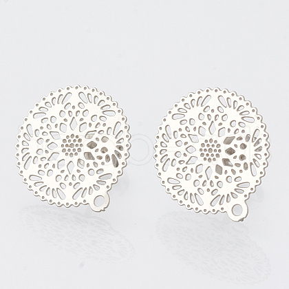 Non-Tarnish 304 Stainless Steel Stud Earring Findings X-STAS-S079-31B-1