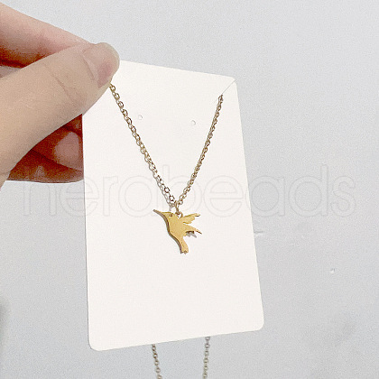 Christmas Stainless Steel Pendant Cable Chain Necklaces NG7275-6-1