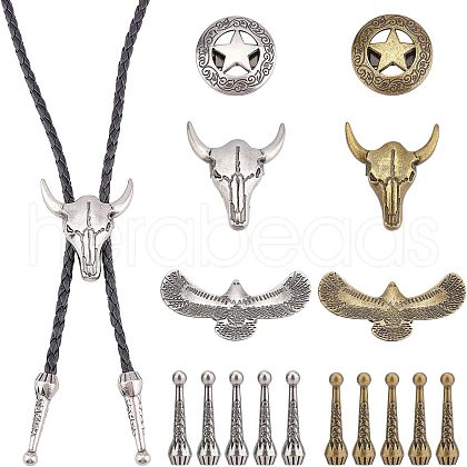 CHGCRAFT DIY Bolo Tie Making Findings Kits DIY-CA0003-75-1