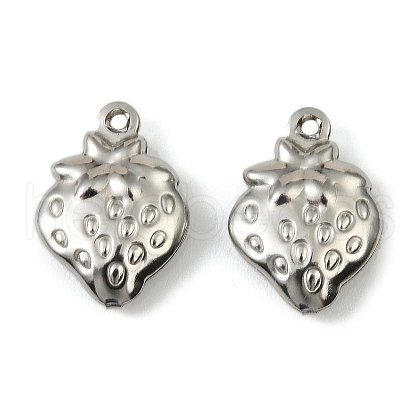 304 Stainless Steel Pendants. Strawberry Charm STAS-A190-06P-1