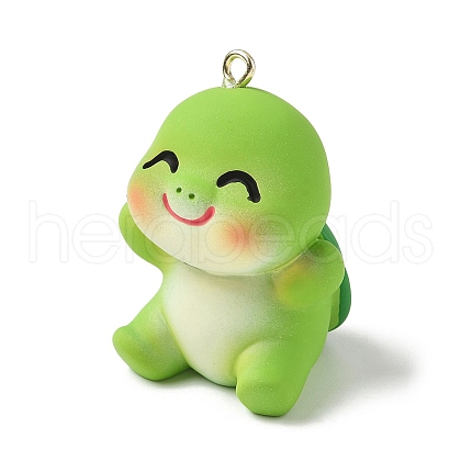 Tortoise Opaque Resin Pendants RESI-Z035-01P-03-1