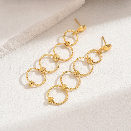 Elegant and Versatile Brass Dangle Stud Earrings GA3926-3-1