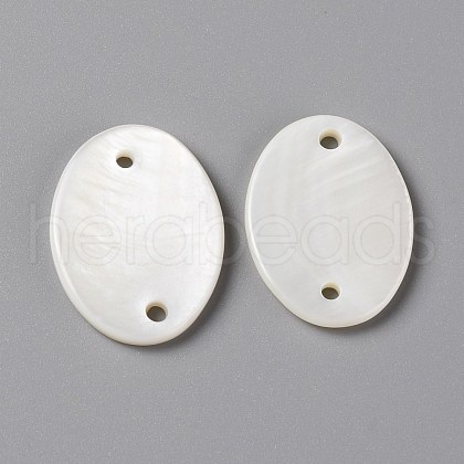 Natural Freshwater Shell Links Connectors SHEL-C001-12A-1