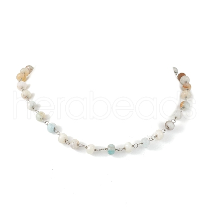 Natural Amazonite Necklaces for Women NJEW-JN04739-02-1