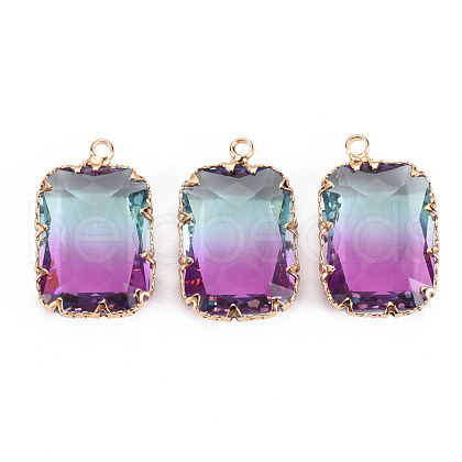 Gradient Color Glass Pendants GLAA-S193-005-B05-1