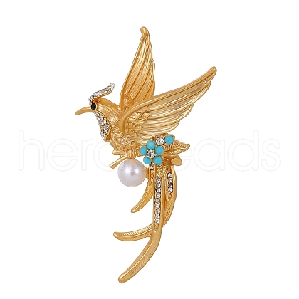 Phenix Zinc Alloy Rhinestone Brooches PW-WG0C58E-01-1