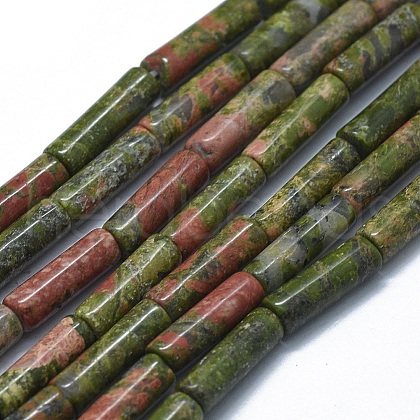 Natural Unakite Beads Strands G-F631-D22-1