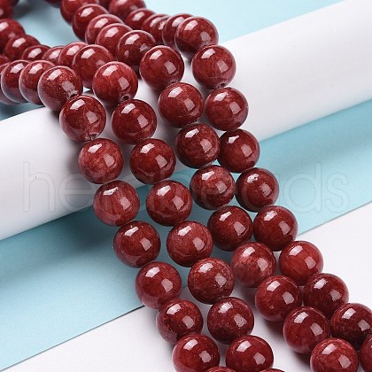 Dyed Natural Jade Beads Strands G-D434-4mm-08-1-1