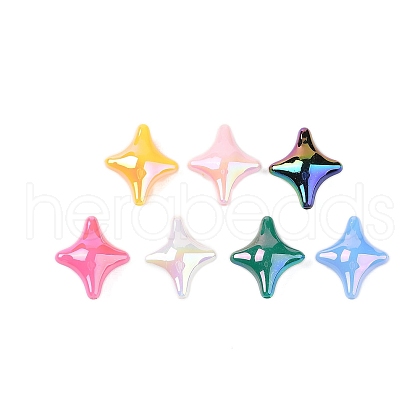 UV Plating Acrylic Beads X-OACR-M013-04-1