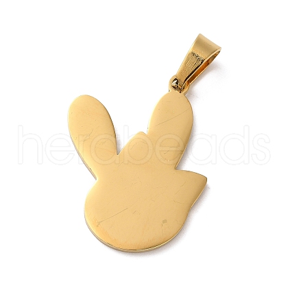 Ion Plating(IP) 304 Stainless Steel Pendants STAS-C079-07G-1