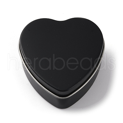 Tinplate Iron Heart Shaped Candle Tins CON-NH0001-02D-1