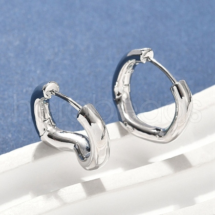 Brass Hoop Earrings EJEW-D320-12P-1