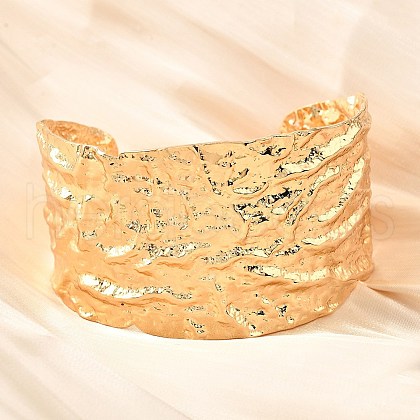 304 Stainless Steel Open Bangles BJEW-D308-02G-C-1