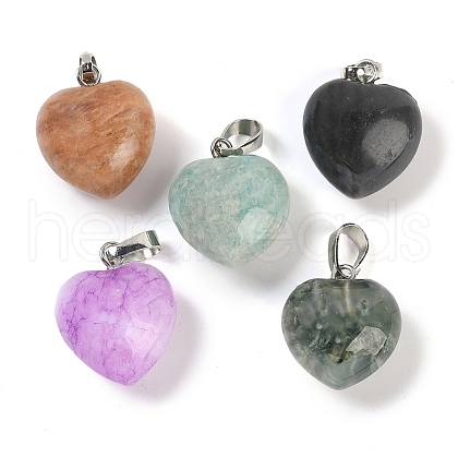 Natural Mixed Stone Pendants G-J386-H-P-1