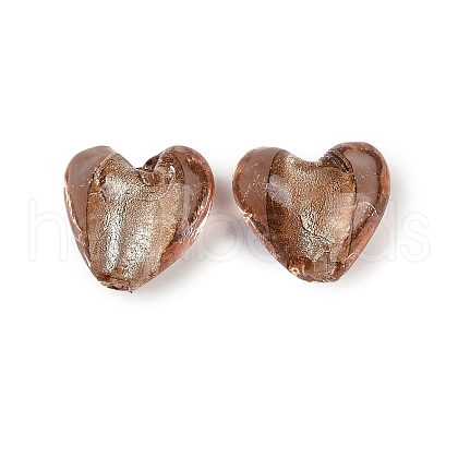 Handmade Silver Foil Lampwork Glass Beads LAMP-Q005-06E-1