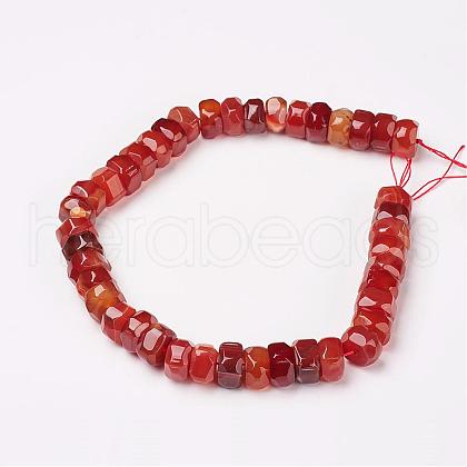 Natural Red Agate Agate Beads Strands G-D169-03D-1