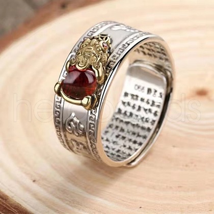 Pi Xiu Alloy with Resin Adjustable Finger Rings for Men FS-WGD1851-01-1