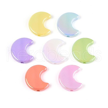 UV Plating Opaque Acrylic Beads OACR-T028-59-1