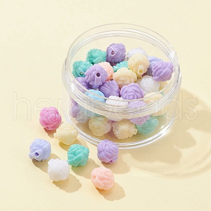42Pcs Opaque Acrylic Beads SACR-FS0001-20-1