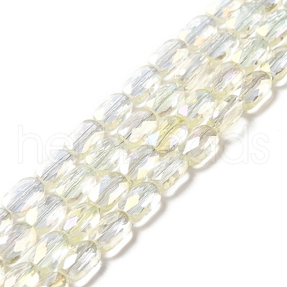 Transparent Electroplate Glass Beads Strands EGLA-F150-FR03-1