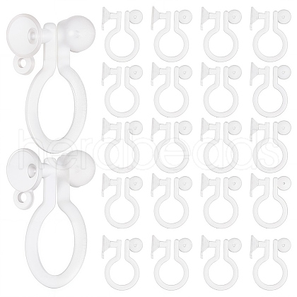 SUNNYCLUE 250Pcs Plastic Clip-on Earring Findings KY-SC0001-70-1