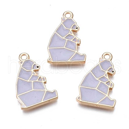 Rack Plating Alloy Enamel Pendants ENAM-S122-76-1