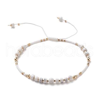 Adjustable Nylon Thread Braided Bead Bracelets BJEW-JB05504-03-1