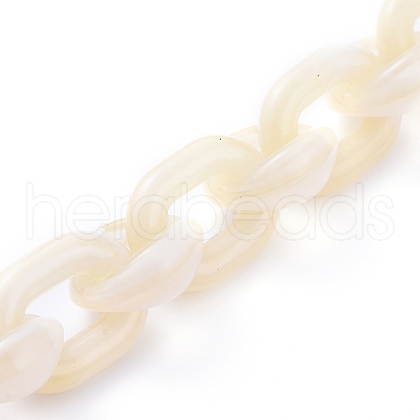 Transparent Acrylic Handmade Cable Chain AJEW-JB00546-01-1