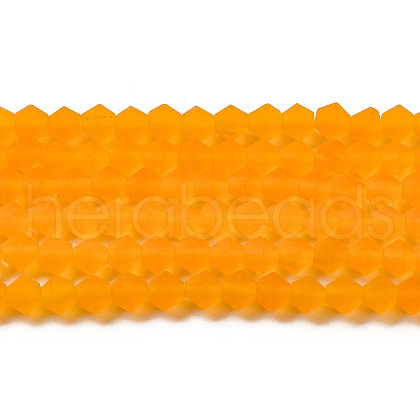 Imitate Austrian Crystal Frosted Glass Beads Strands EGLA-A039-T4mm-MD23-1