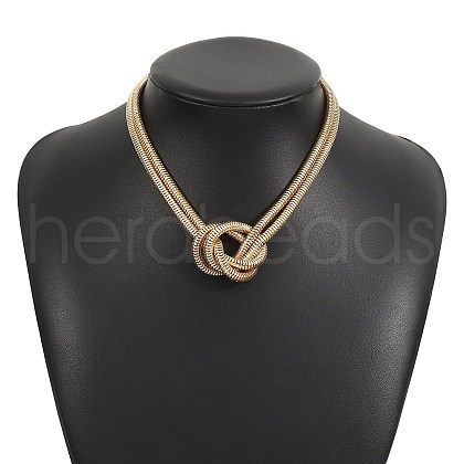 Iron Snake Chain Necklaces for Women NJEW-U046-01G-1