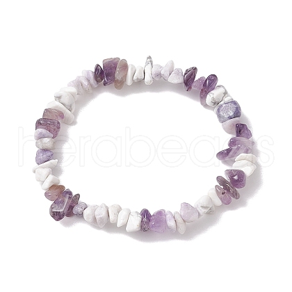 Rhombus Natural Gemstone Stretch Bracelets for Women BJEW-JB10997-01-1