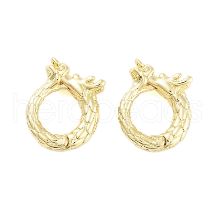 Rack Plating Brass Twister Clasp KK-C056-10G-1