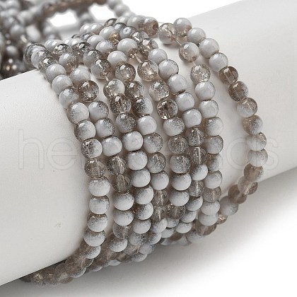 Crackle Glass Beads Strands X1-GLAA-U001-4mm-06-1