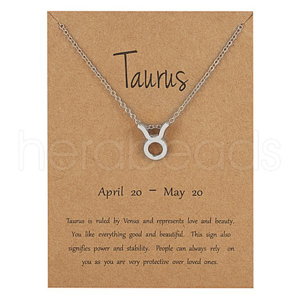 Alloy Constellation Pendant Necklaces WG6F1B2-16-1