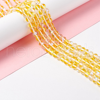 Synthetic Moonstone Beads Strands G-E573-02A-16-1