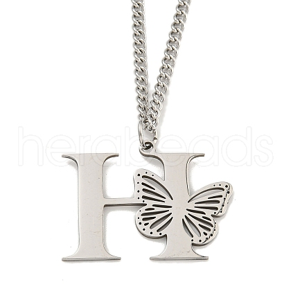 201 Stainless Steel Necklaces NJEW-Q336-01H-P-1