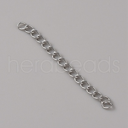 304 Stainless Steel Curb Chains Extender KK-WH0027-36-1