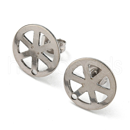 201 Stainless Steel Stud Earring Findings STAS-D045-18P-1