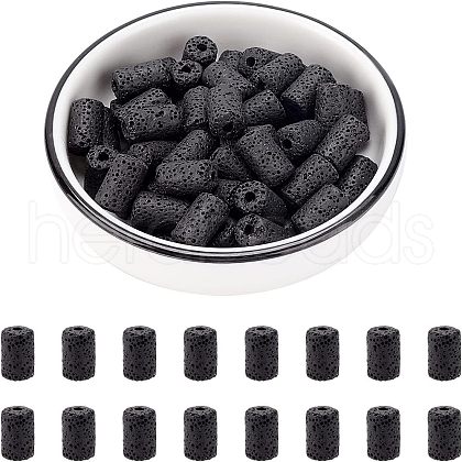  2 Strands Natural Lava Rock Beads Strands G-NB0002-19-1