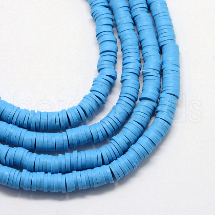 Handmade Polymer Clay Beads X-CLAY-R067-6.0mm-33-1