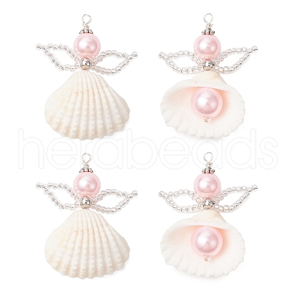 Clam Shell Pendants PALLOY-MZ00718-01-1
