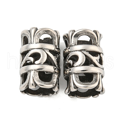 316 Surgical Stainless Steel European Beads STAS-Q326-03AS-02-1
