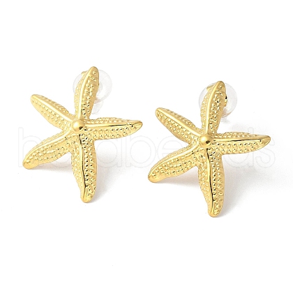304 Stainless Steel Stud Earrings EJEW-S257-02G-1
