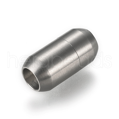 Tarnish Resistant 304 Stainless Steel Magnetic Clasps with Glue-in Ends STAS-E440-92C-1